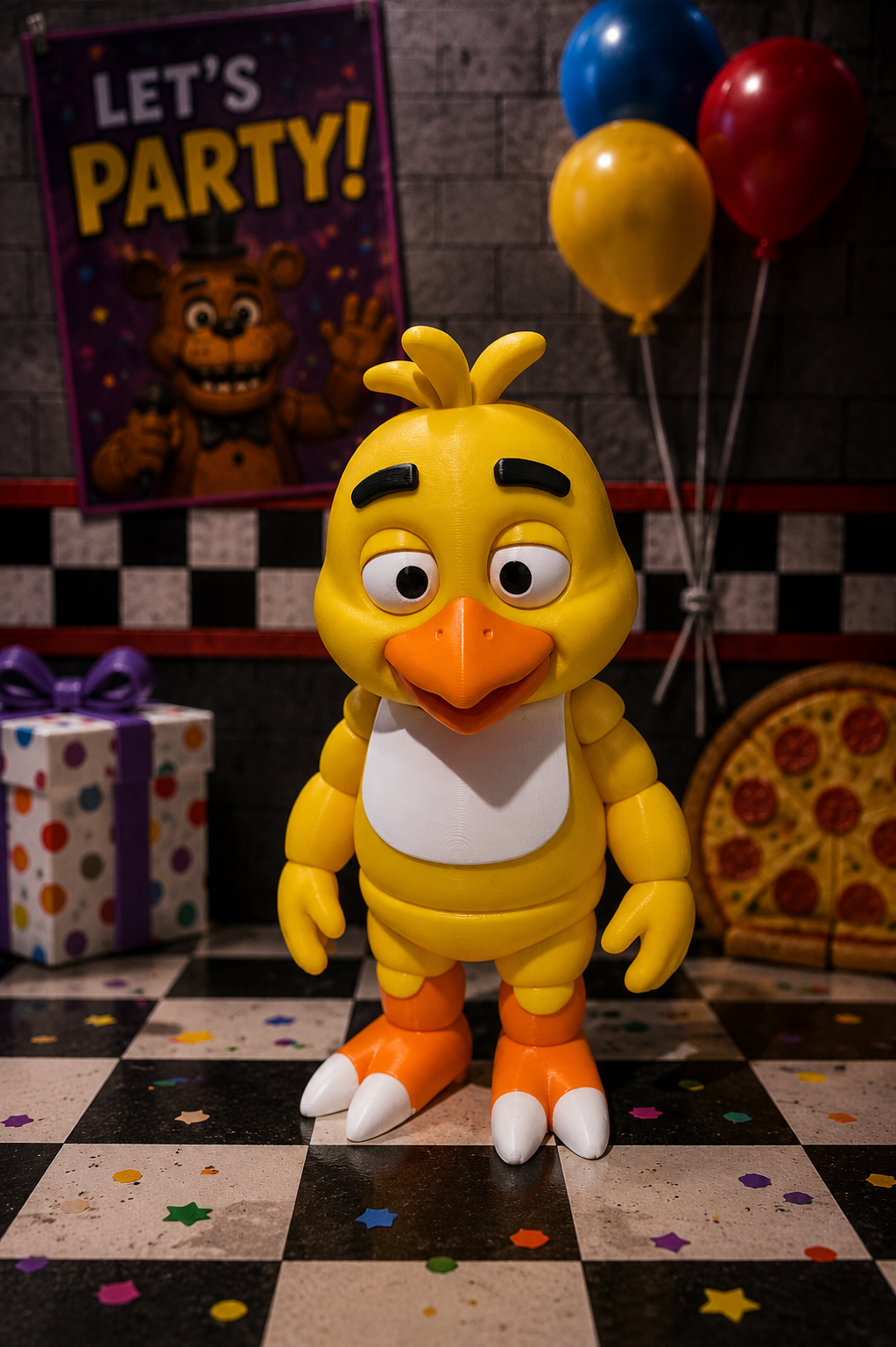 Articulated Chica Display Figure – Five Nights at Freddy’s Inspired